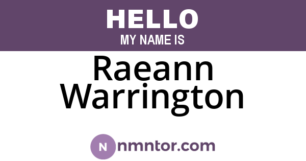 Raeann Warrington
