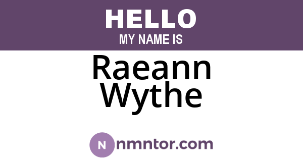 Raeann Wythe