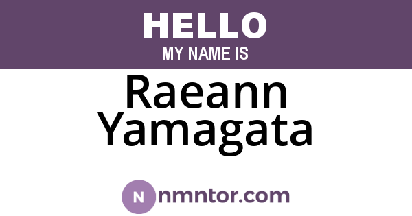 Raeann Yamagata