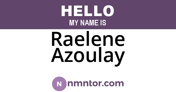 Raelene Azoulay