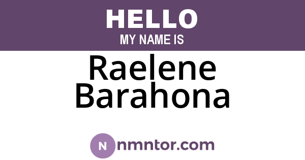 Raelene Barahona