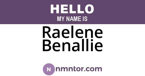 Raelene Benallie