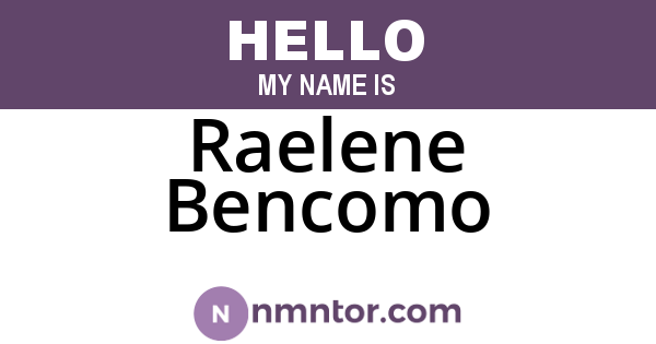 Raelene Bencomo