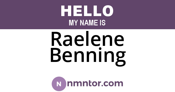 Raelene Benning