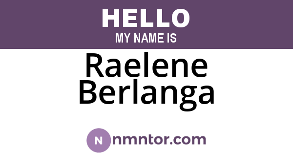 Raelene Berlanga