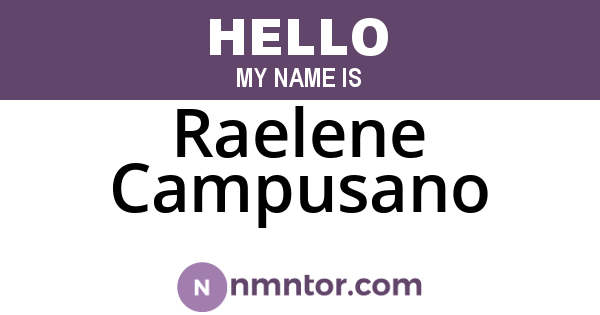 Raelene Campusano