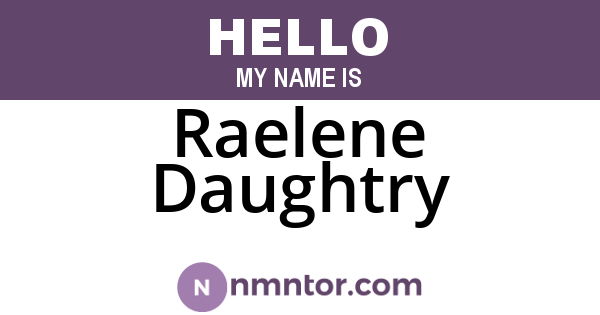 Raelene Daughtry