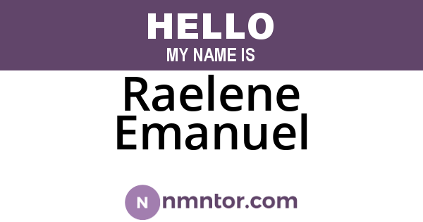 Raelene Emanuel