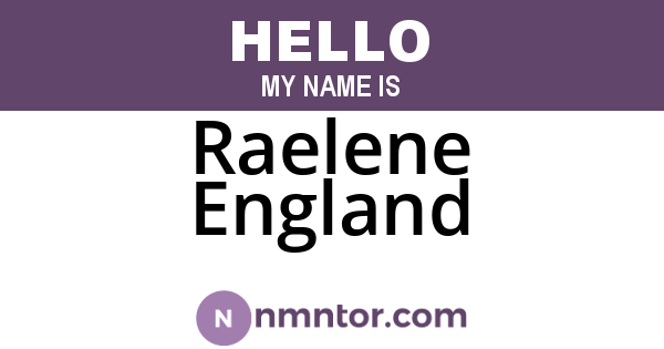 Raelene England