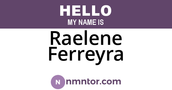 Raelene Ferreyra