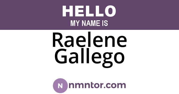 Raelene Gallego
