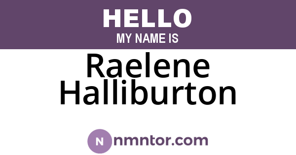 Raelene Halliburton