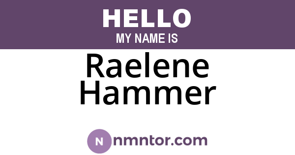 Raelene Hammer