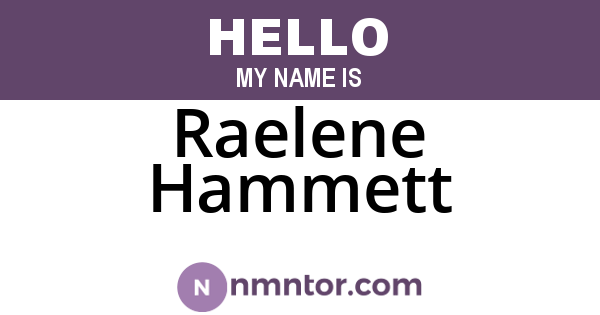 Raelene Hammett