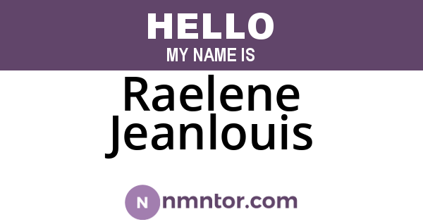 Raelene Jeanlouis