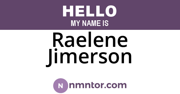 Raelene Jimerson