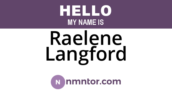 Raelene Langford