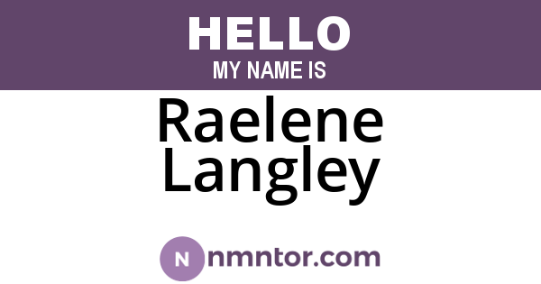 Raelene Langley