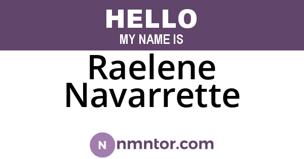 Raelene Navarrette