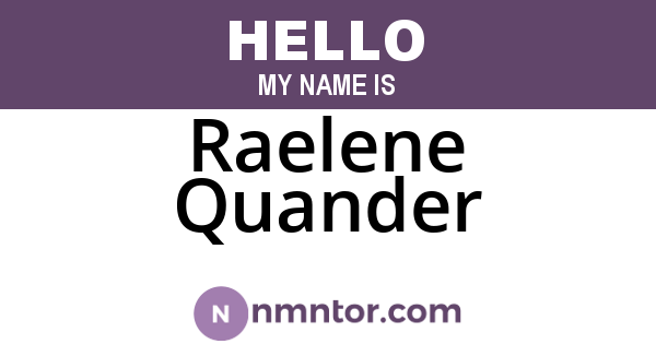 Raelene Quander