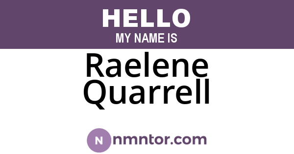 Raelene Quarrell