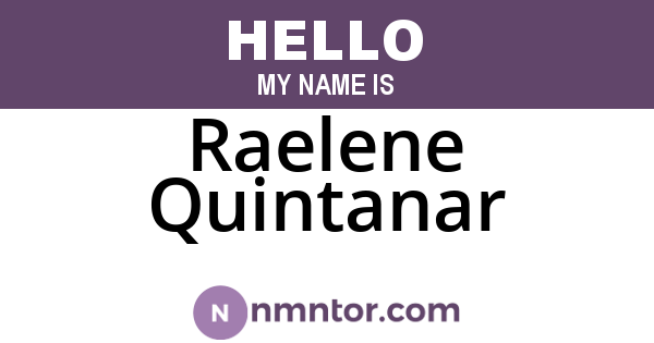 Raelene Quintanar