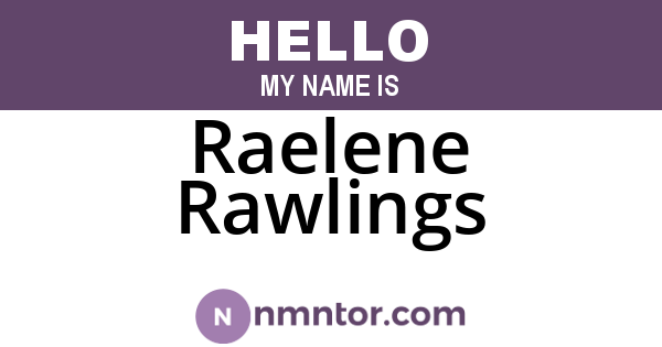 Raelene Rawlings