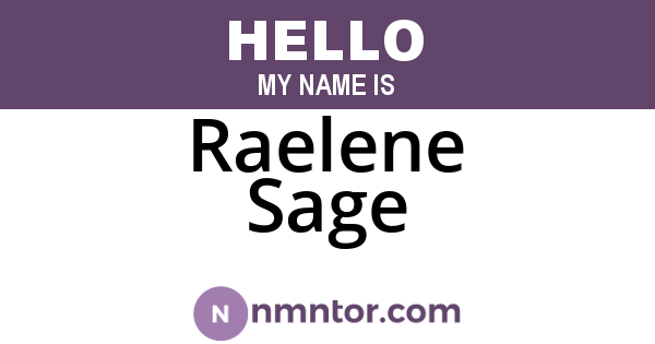 Raelene Sage