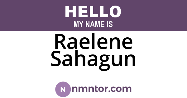 Raelene Sahagun
