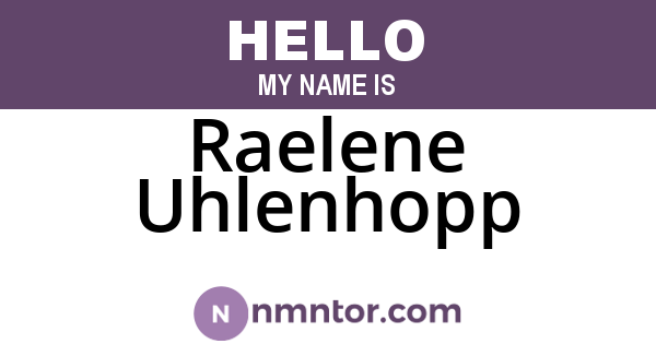 Raelene Uhlenhopp