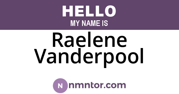 Raelene Vanderpool