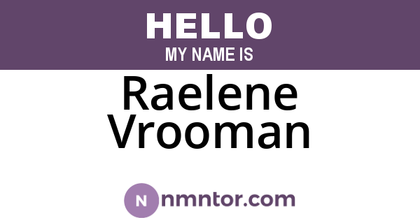 Raelene Vrooman