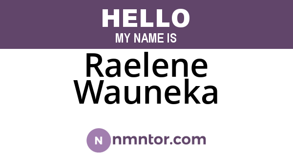Raelene Wauneka