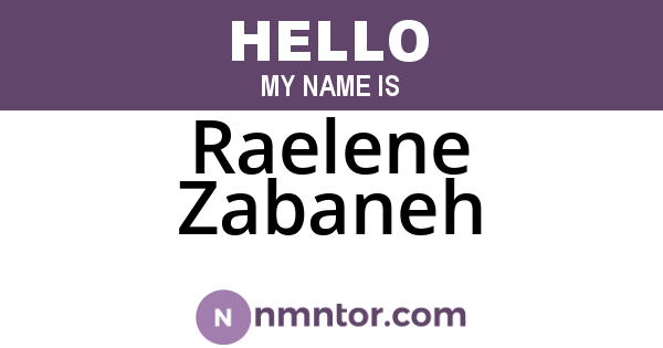 Raelene Zabaneh