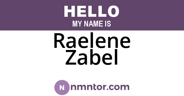 Raelene Zabel