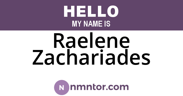 Raelene Zachariades