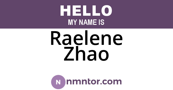 Raelene Zhao