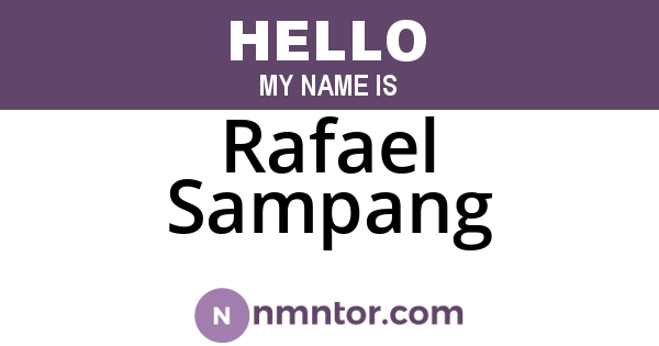 Rafael Sampang