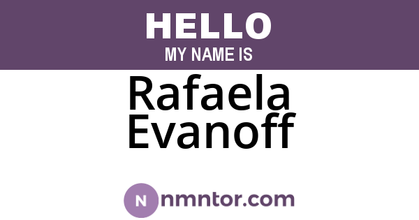 Rafaela Evanoff