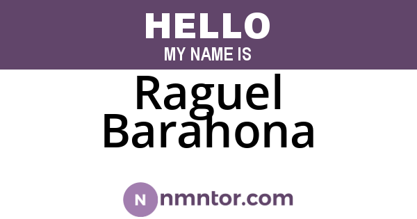 Raguel Barahona