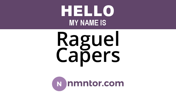 Raguel Capers