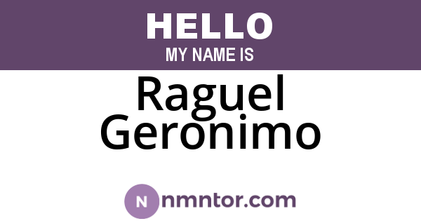 Raguel Geronimo