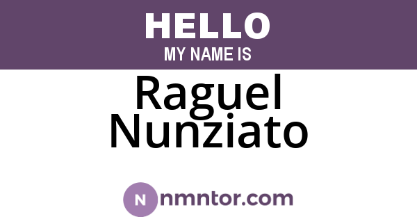 Raguel Nunziato