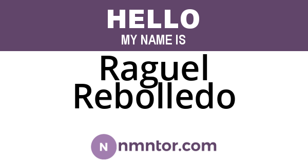 Raguel Rebolledo