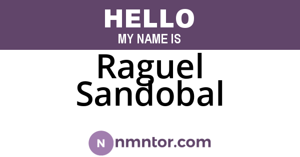 Raguel Sandobal