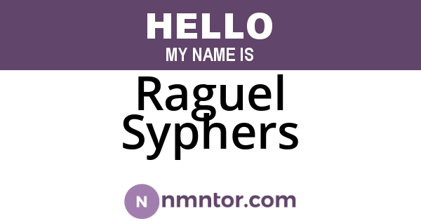 Raguel Syphers