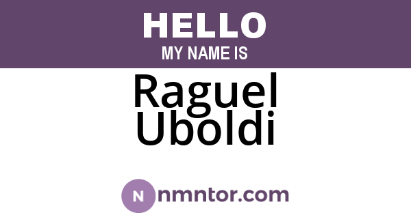 Raguel Uboldi