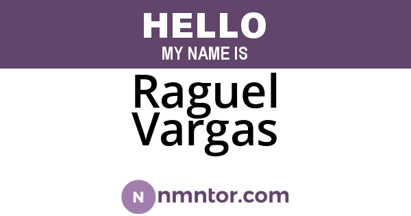 Raguel Vargas