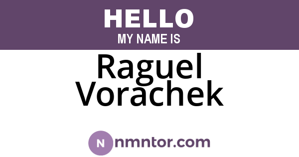 Raguel Vorachek