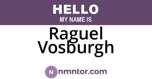 Raguel Vosburgh